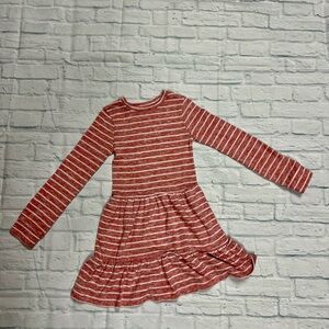 Charming Red Striped Kids Dress